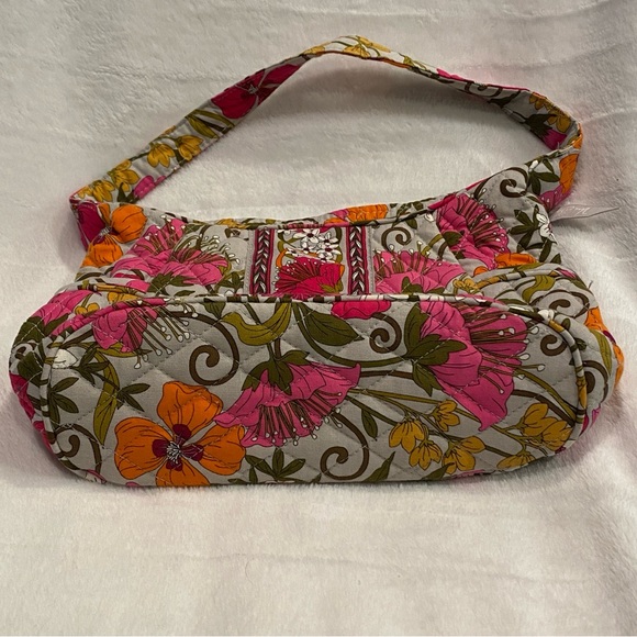 Vera Bradley Hobo Shoulder Purse Bag Tea Garden Floral Pattern Print Retired EUC - Picture 4 of 7